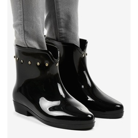 Musta lyhyt galoshes, jossa kuutiomainen zirkonia SD97E-1 1