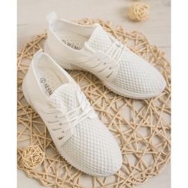 SHELOVET Tyylikkäät kengät verkolla valkoinen 2