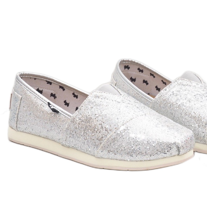 Hopeanväriset kengät, liuku koirilla AG0025 harmaa 1