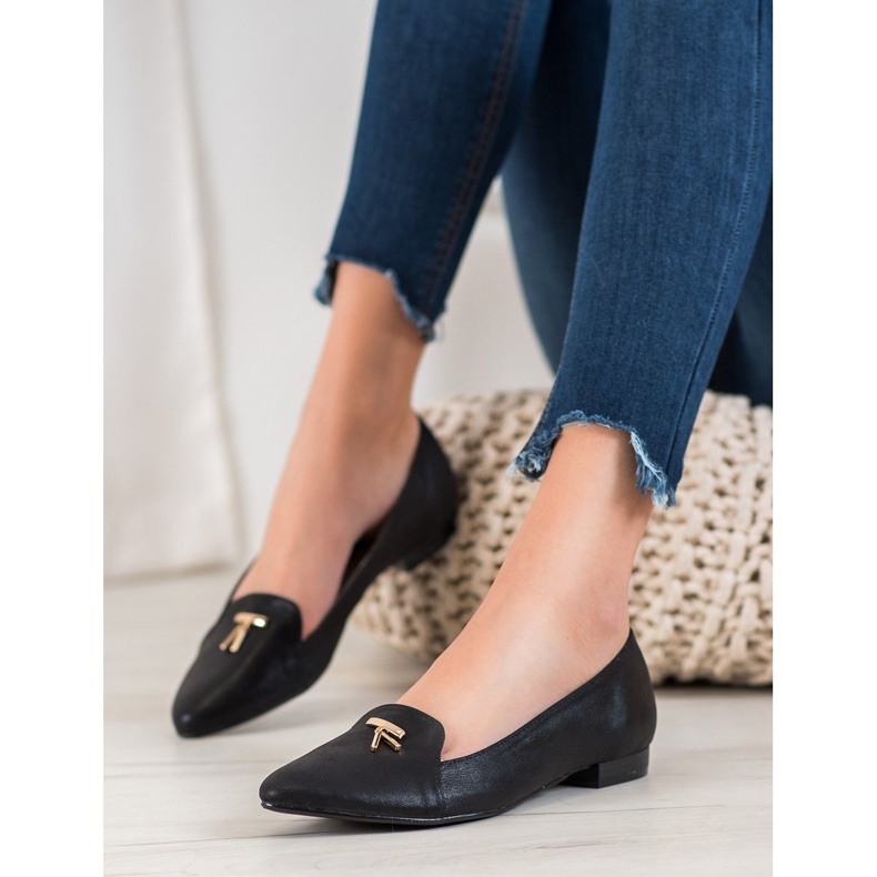 Goodin Kiiltävät mustat ballerinat 2