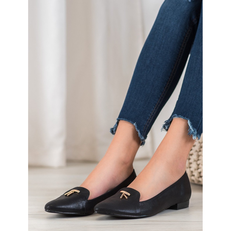 Goodin Kiiltävät mustat ballerinat 1