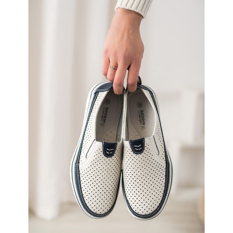 Goodin Kevyet nahkakengät valkoinen 1