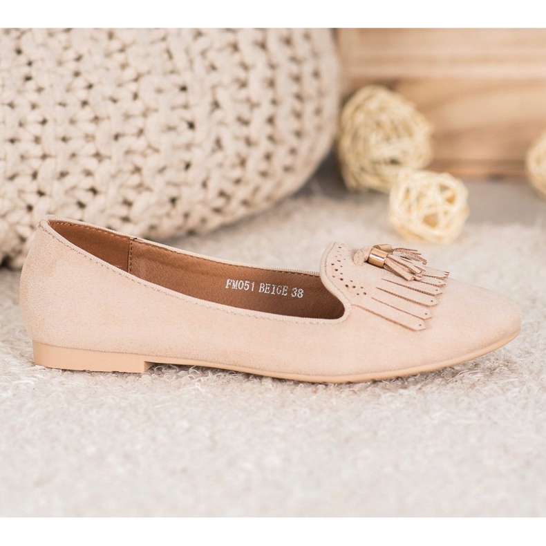 Fama Suede Lords With Fringes ruskea 1