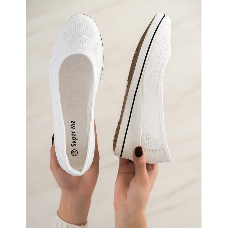 Super Me Avoin ballerina kiilassa valkoinen 2