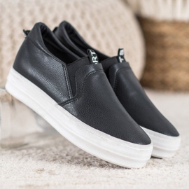 Bona Musta Slip On Kengät 1