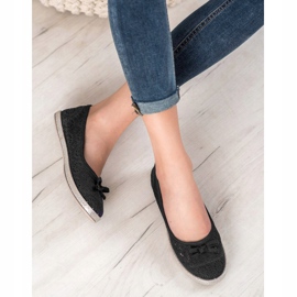 SHELOVET Avoimet ballerinat musta 1
