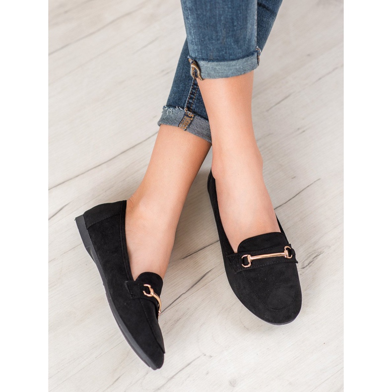 Bestelle Tyylikkäät mokkasiinit koristeineen musta 1