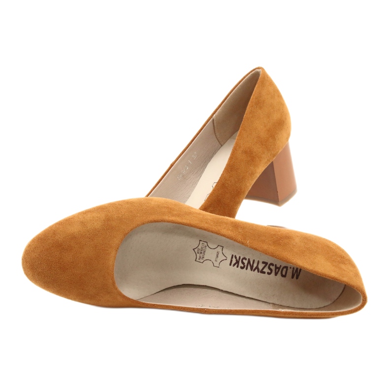 M.Daszyński Naisten pumput SA173 Camelin nahka keltainen 5