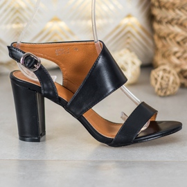 SHELOVET Mukavat korkokengät sandaalit musta 2