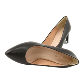 Mustat nahkaiset korkokengät Espinto 890/1 5