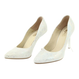 Espinto 456/96 naisten pumput valkoinen monivärinen 3