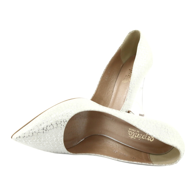 Pumput hopeaneulalla Espinto 391/63 valkoinen harmaa 5