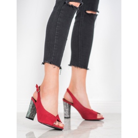 Goodin Sandaalit koristeellisella kantapäällä punainen 2