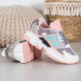 Seastar Tyylikkäät lenkkarit holoefektillä vaaleanpunainen monivärinen 2