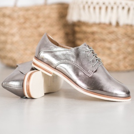 SHELOVET Harmaat kengät eko -nahkaa 1