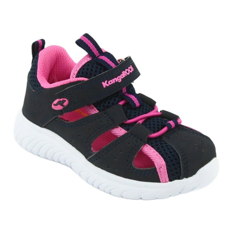 Velcro -sandaalit KangaRoos 02058 dk navy tummansininen vaaleanpunainen 1