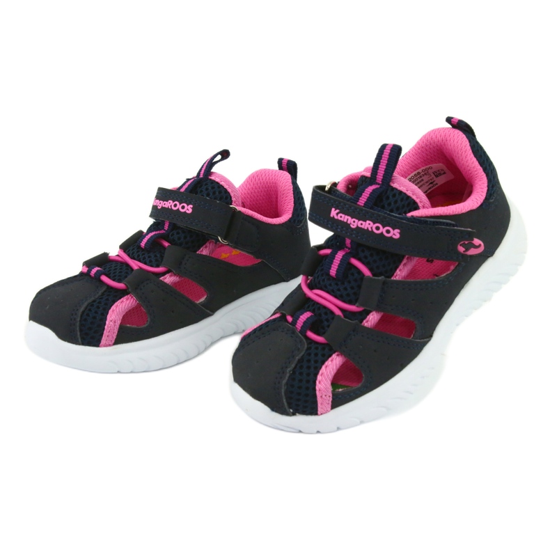 Velcro -sandaalit KangaRoos 02058 dk navy tummansininen vaaleanpunainen 3