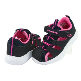 Velcro -sandaalit KangaRoos 02058 dk navy tummansininen vaaleanpunainen 4