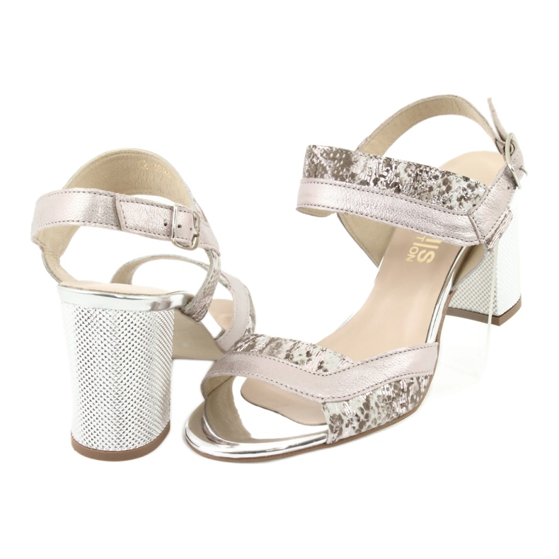 Sandaalit Gamis 3942 -postissa beige vaaleanpunainen hopea 4