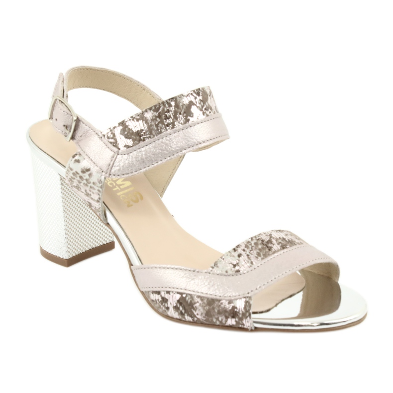 Sandaalit Gamis 3942 -postissa beige vaaleanpunainen hopea 1