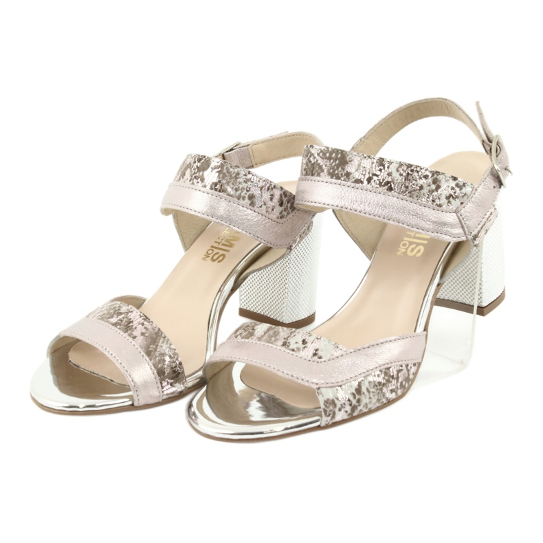 Sandaalit Gamis 3942 -postissa beige vaaleanpunainen hopea 3