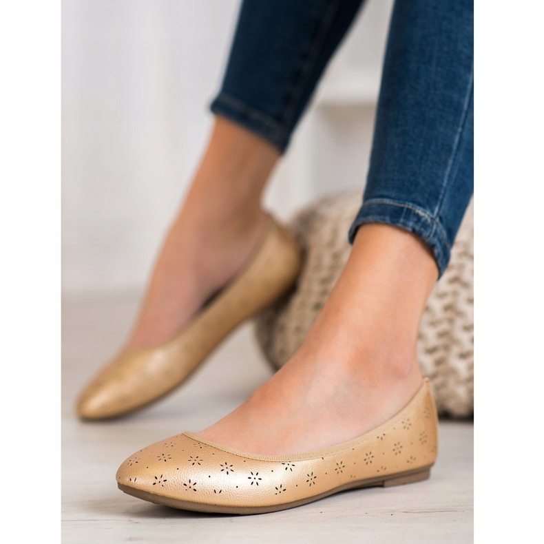 Fama Ballerinat avoimella kuviolla kultainen 1