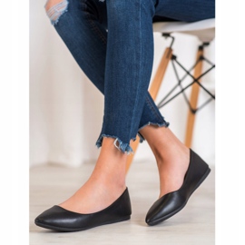 Seastar Mustat ballerinat Eco -nahkaa 1