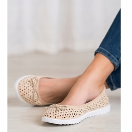 SHELOVET Avoin ballerina jousella ruskea 1