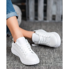 SHELOVET Urheilukengät koristeellisella vetoketjulla valkoinen 2