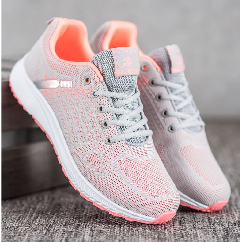 Ax Boxing Mukavat avoimet urheilukengät oranssi harmaa 1