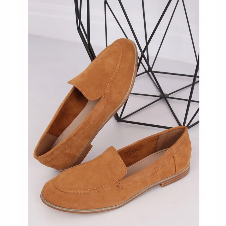 Naisten loafers kameli T359P Camel ruskea 1