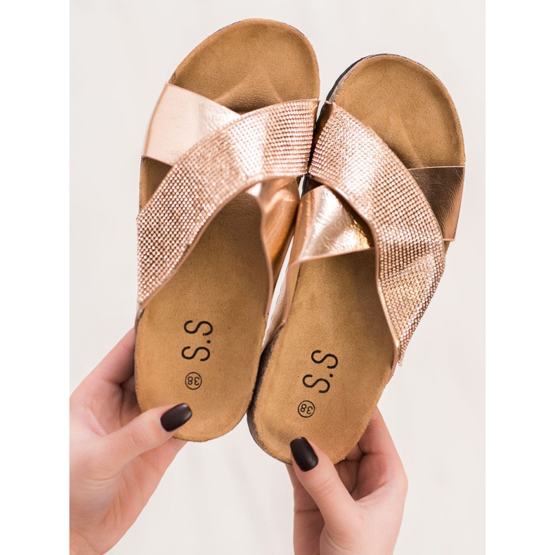 SHELOVET Klassiset kultaiset tossut kultainen 1