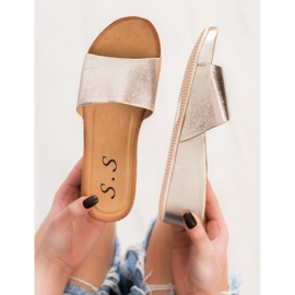 SHELOVET Tyylikkäät kiilatossut keltainen 1