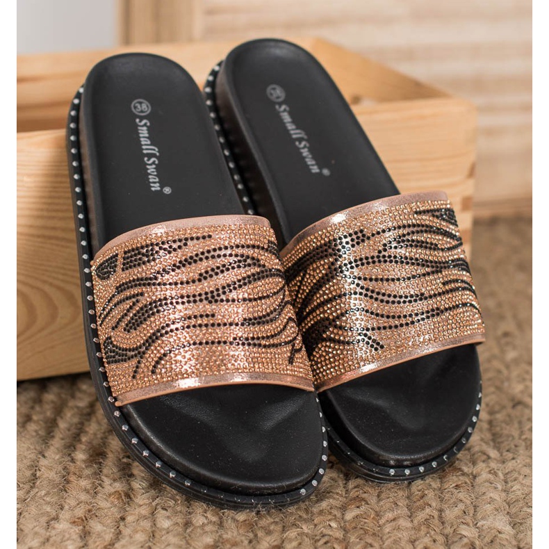 SHELOVET Muodikkaat tossut, joissa on kuutiometriä ruskea keltainen 1