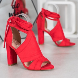 Seastar Sidotut sandaalit postissa punainen 1