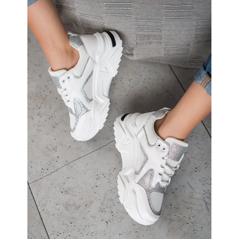 Seastar Muodikkaat lenkkarit glitterillä valkoinen monivärinen 1