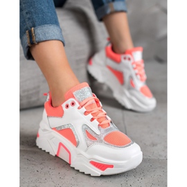 Seastar Muodikkaat lenkkarit glitterillä valkoinen oranssi 2