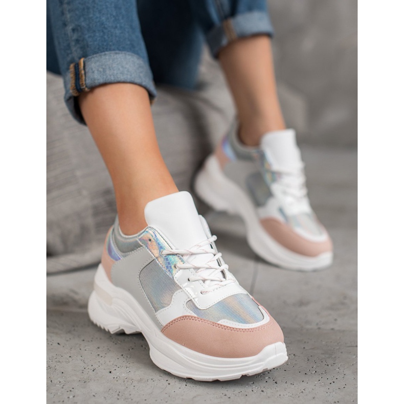 SHELOVET Mukavat lenkkarit lavalla valkoinen monivärinen 2