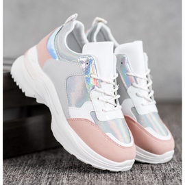 SHELOVET Mukavat lenkkarit lavalla valkoinen monivärinen 1