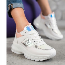 SHELOVET Muodikkaat Eco -nahka -lenkkarit valkoinen monivärinen 2