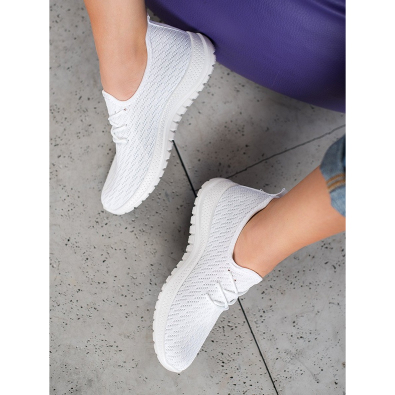 SHELOVET Valkoiset avoimet urheilukengät valkoinen 1