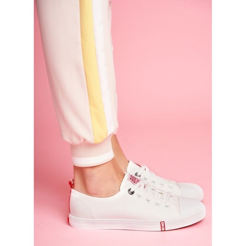 Valkoiset naisten kengät lenkkarit Big Star FF274087 valkoinen 1