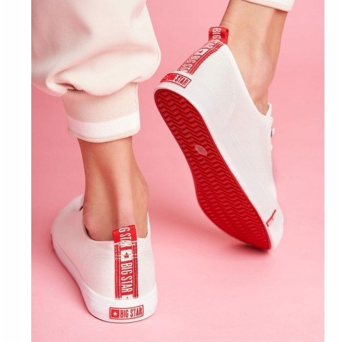Valkoiset naisten kengät lenkkarit Big Star FF274087 valkoinen 2