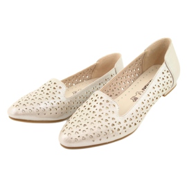 M.Daszyński Herrat kultaiset ballerinat Daszyński SA151 ruskea harmaa 3