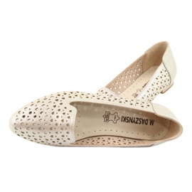 M.Daszyński Herrat kultaiset ballerinat Daszyński SA151 ruskea harmaa 5