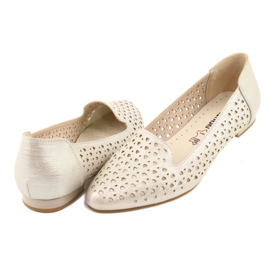 M.Daszyński Herrat kultaiset ballerinat Daszyński SA151 ruskea harmaa 4