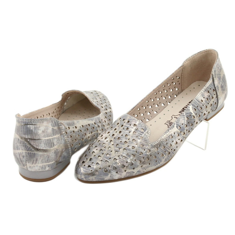 M.Daszyński Lordsy ballerinat laventeli / kulta Daszyński SA151 vaaleanpunainen harmaa 4