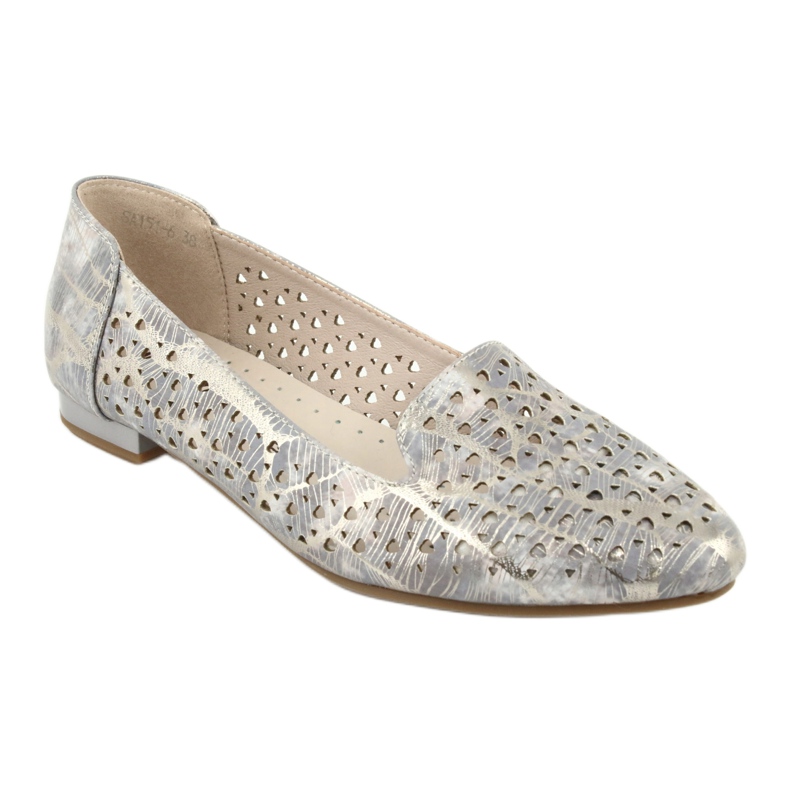 M.Daszyński Lordsy ballerinat laventeli / kulta Daszyński SA151 vaaleanpunainen harmaa 1