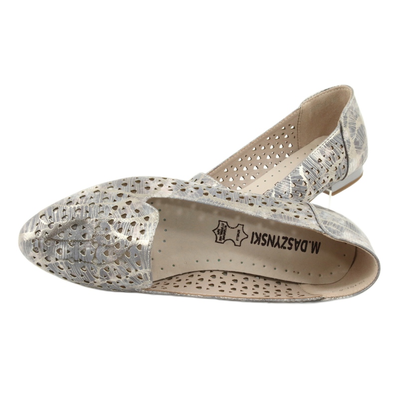 M.Daszyński Lordsy ballerinat laventeli / kulta Daszyński SA151 vaaleanpunainen harmaa 5