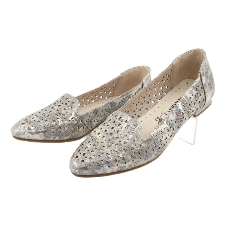 M.Daszyński Lordsy ballerinat laventeli / kulta Daszyński SA151 vaaleanpunainen harmaa 3